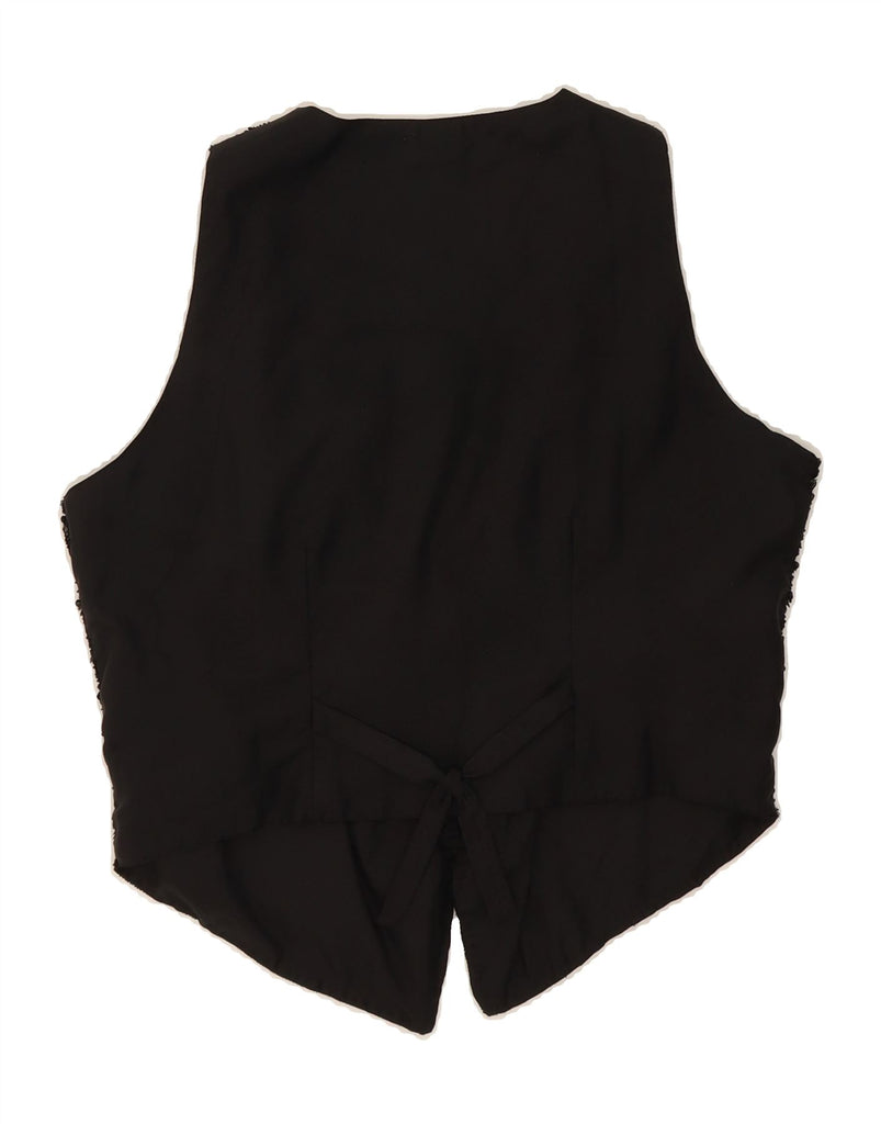 NOUGAT Womens Waistcoat UK 14 Large Black Geometric Vintage Nougat and Second-Hand Nougat from Messina Hembry 