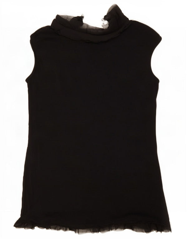 Desigual Camicetta senza maniche da donna Top UK 14 Large Nero Cotone