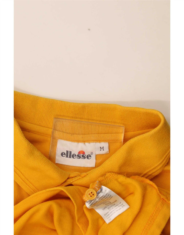 Polo da uomo Ellesse in cotone giallo medio
