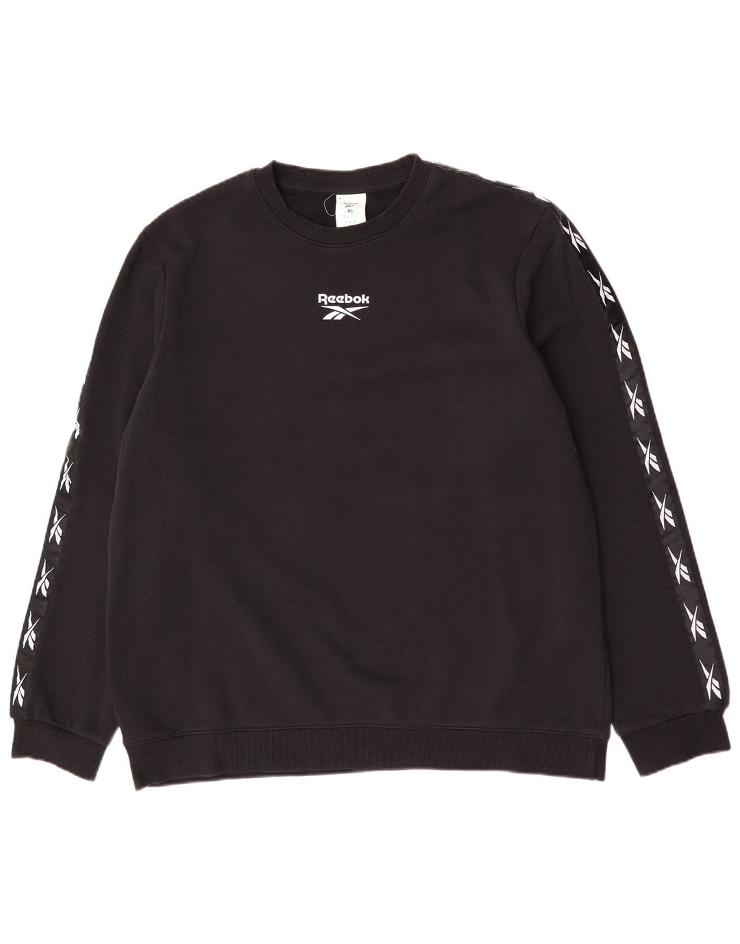 Felpa grafica da uomo Reebok Jumper XL in cotone nero