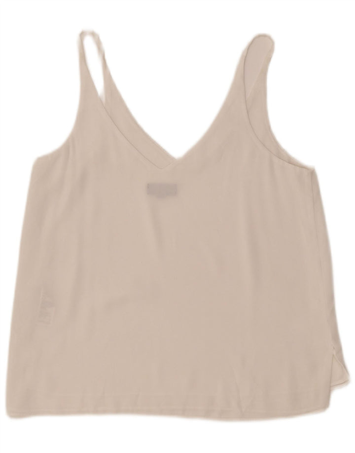 TOPSHOP Womens Cami Top UK 10 Small White Polyester