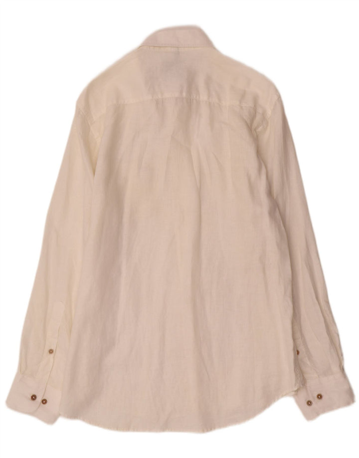 Camicia da uomo vestibilità regolare Marlboro Classics grande bianco sporco