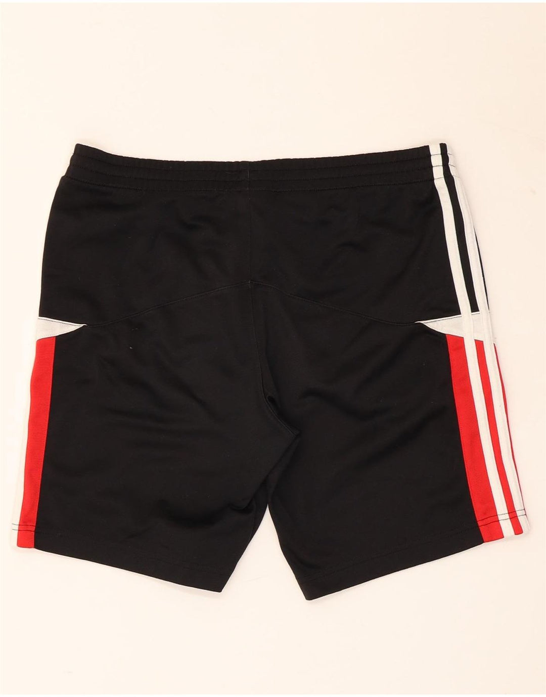 ADIDAS Boys Sport Shorts 12-13 Years Black Colourblock Polyester
