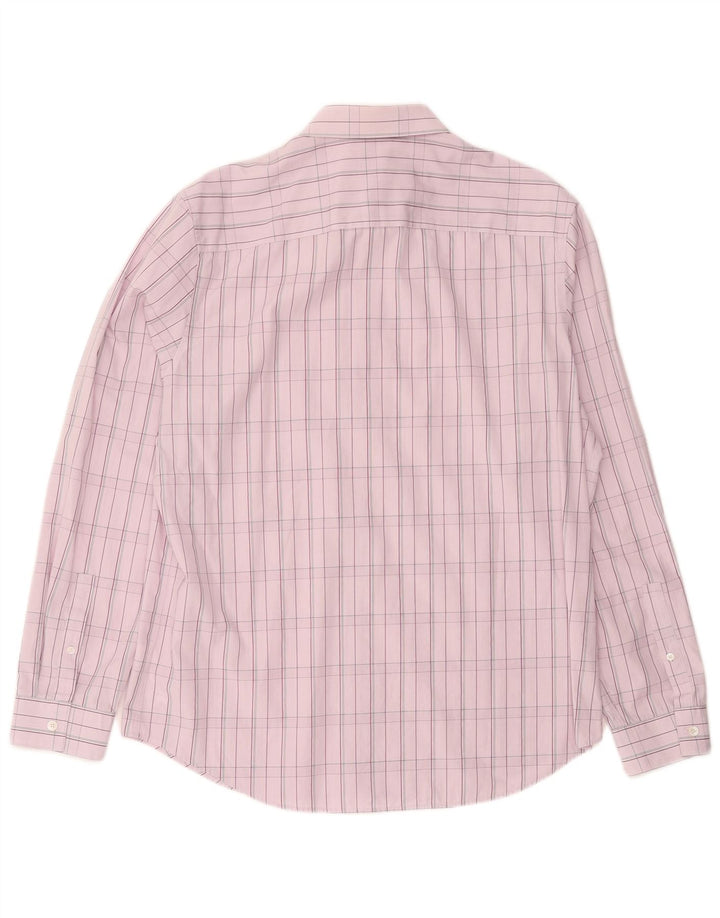 CALVIN KLEIN Camicia da uomo in cotone a quadri grandi rosa