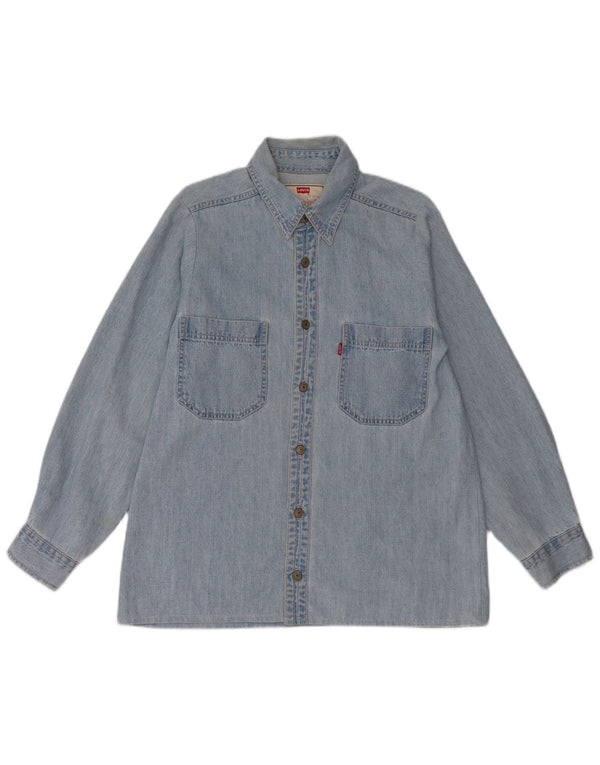 Camicia di jeans da uomo Levi's in cotone blu medio