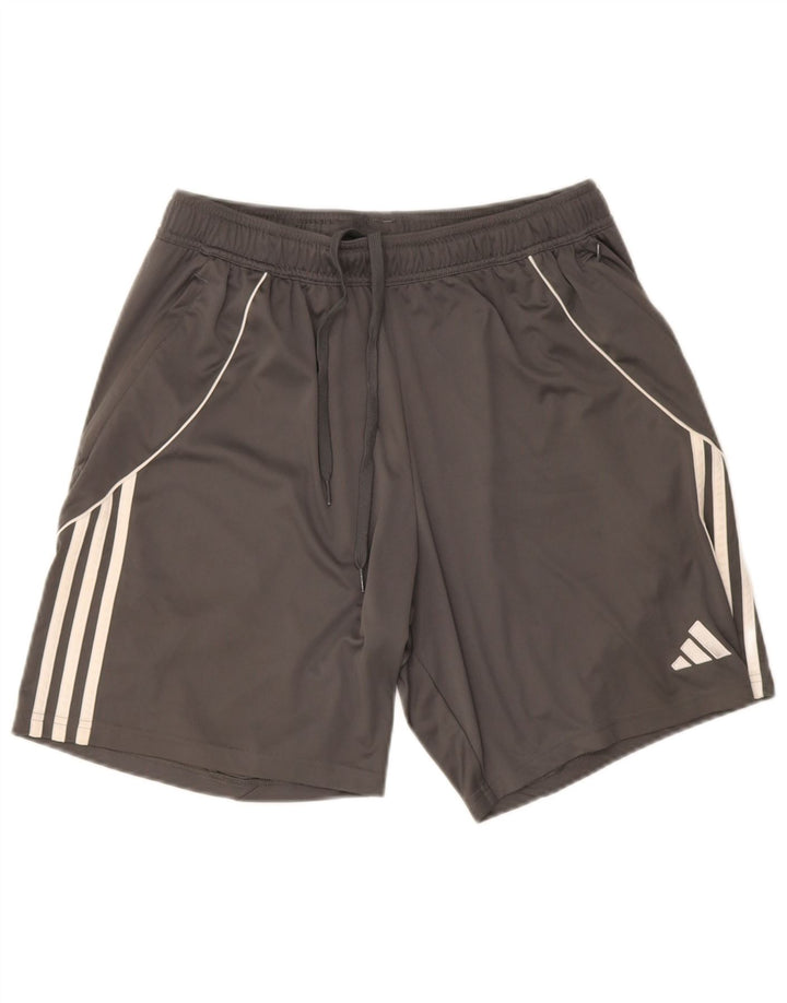 Pantaloncini sportivi Adidas Aeroready Regular Fit da uomo di grandi dimensioni in poliestere grigio