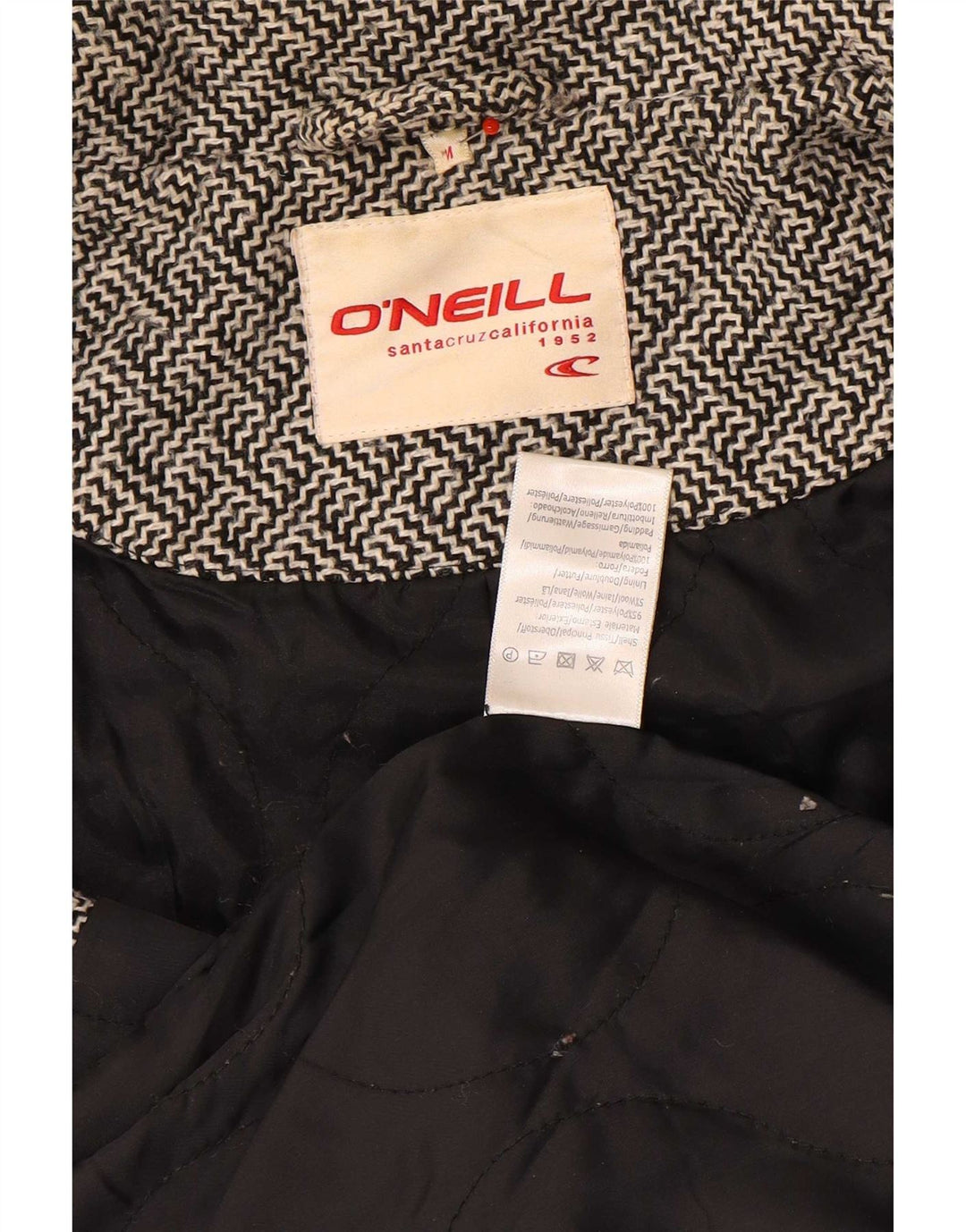Cappotto da marinaio da donna O'Neill UK 12 Poliestere geometrico grigio medio