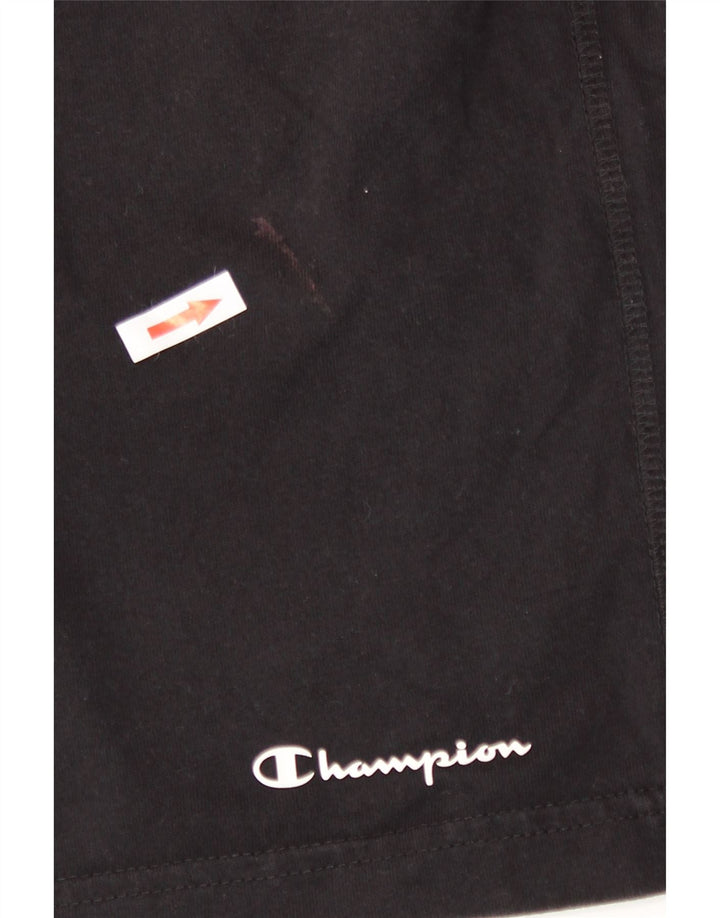 Pantaloncini sportivi da uomo Champion grandi in cotone nero