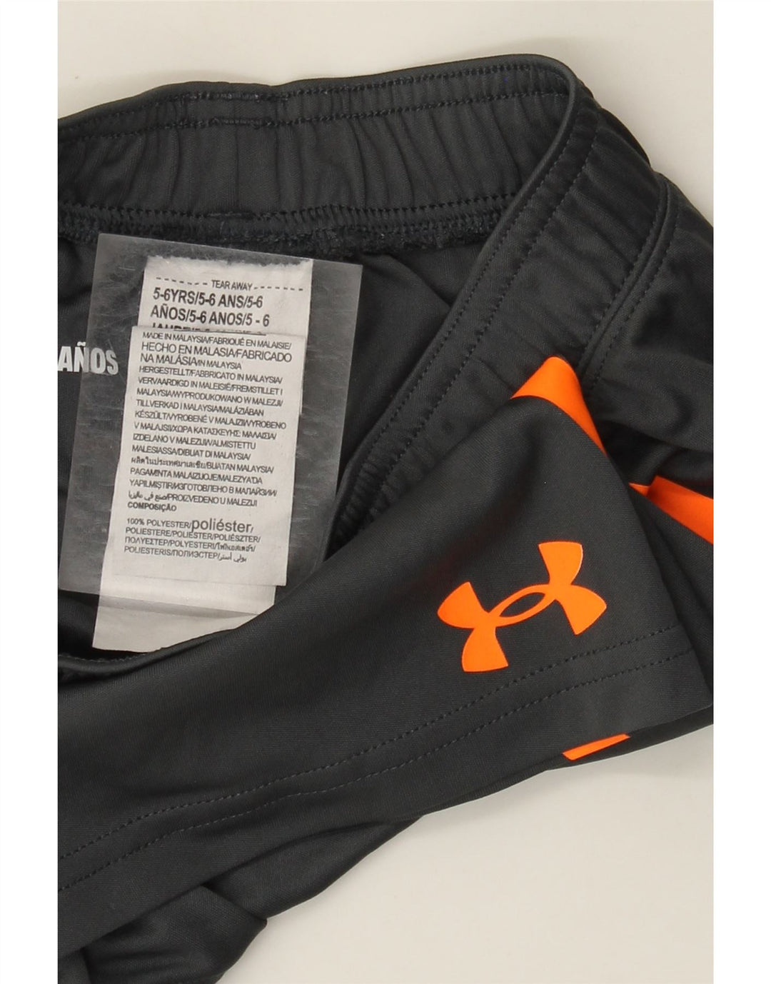 Pantaloncini sportivi Under Armour da bambino 5-6 anni in poliestere grigio