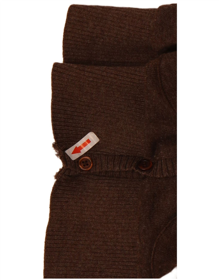 Maglione cardigan con maniche a 3/4 da donna Zara UK 12 Marrone medio