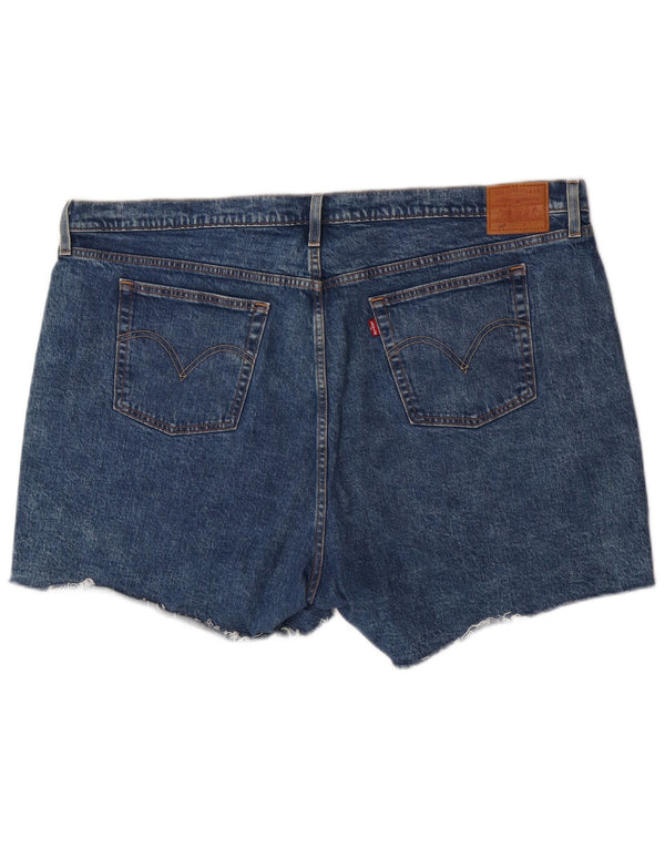 Pantaloncini di jeans Levi's 501 da donna US 24 4XL W48 Cotone blu