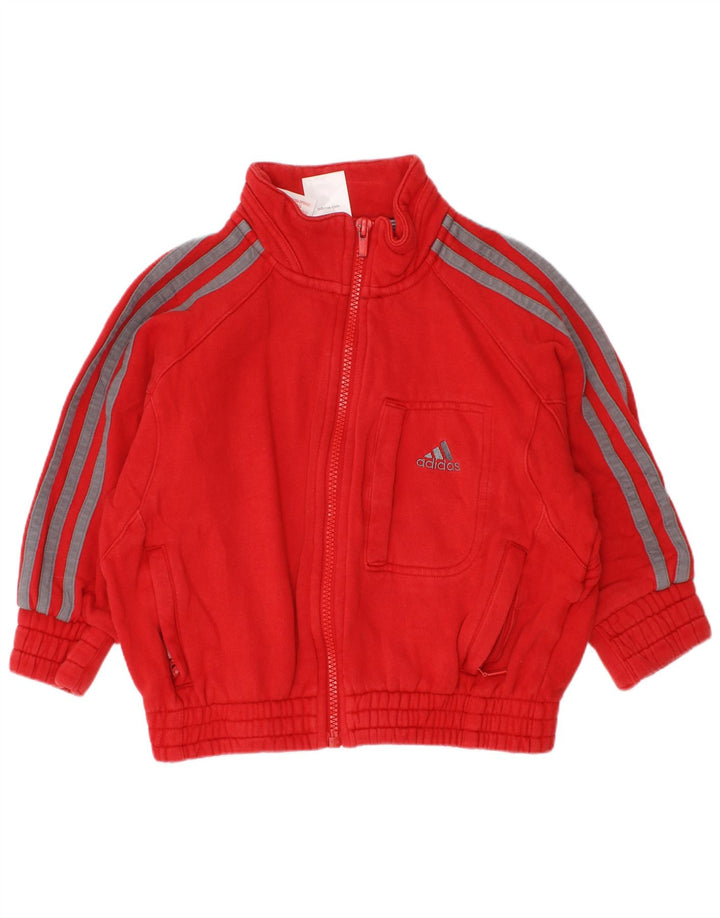 Giacca Top della tuta da ragazzo ADIDAS 3-4 anni in cotone rosso