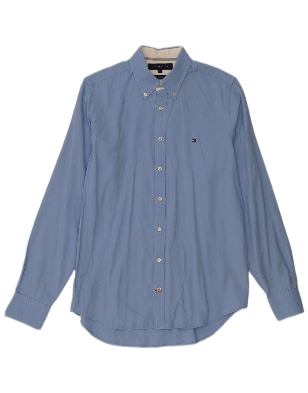 Camicia slim fit da uomo Tommy Hilfiger piccola in cotone blu