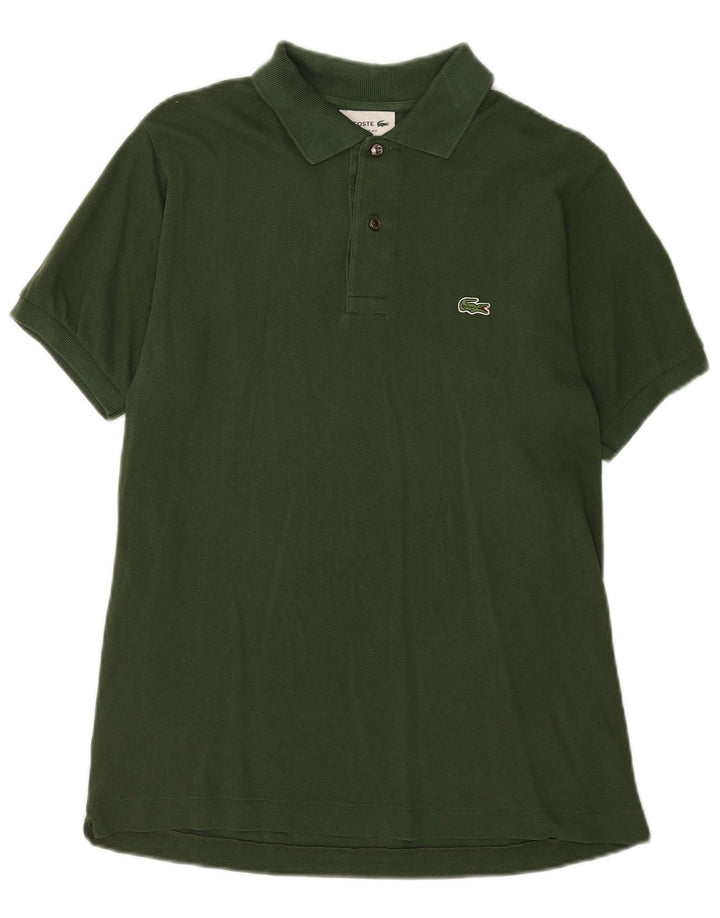 Polo da uomo Lacoste vestibilità classica taglia 4 cotone verde medio