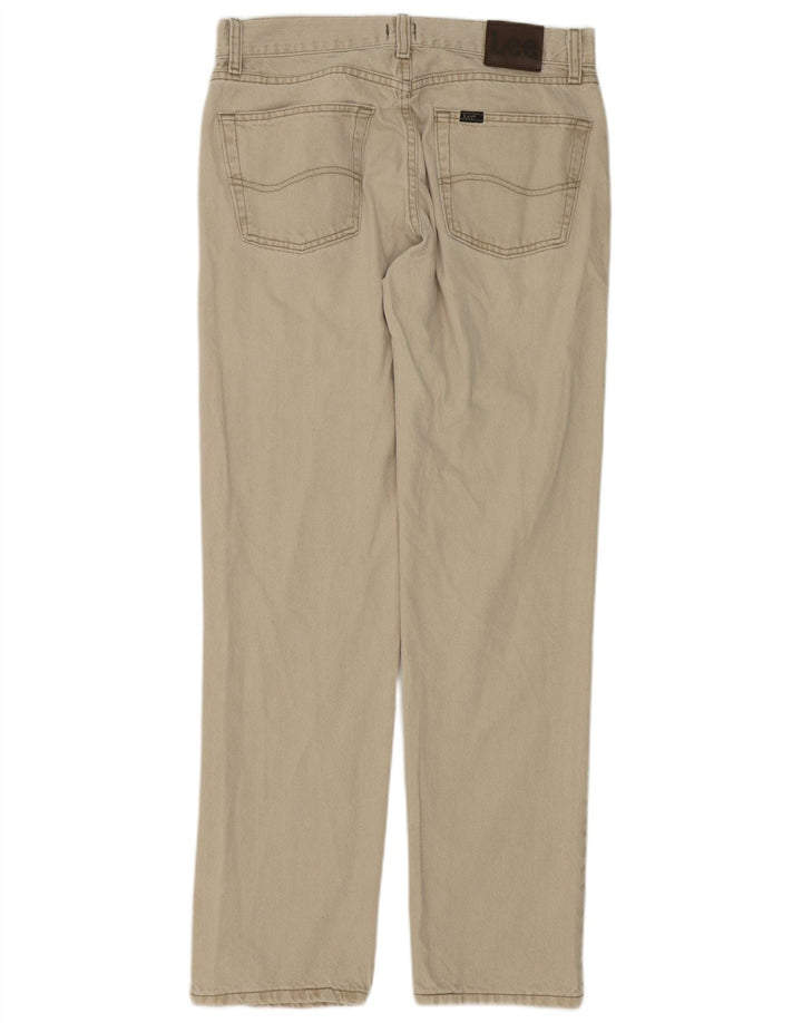 Pantaloni casual Lee da uomo vestibilità regolare W32 L34 cotone beige