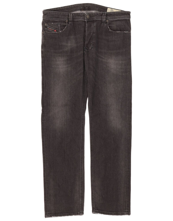 Jeans dritti regolari da uomo Diesel Larkee W38 L32 in cotone grigio
