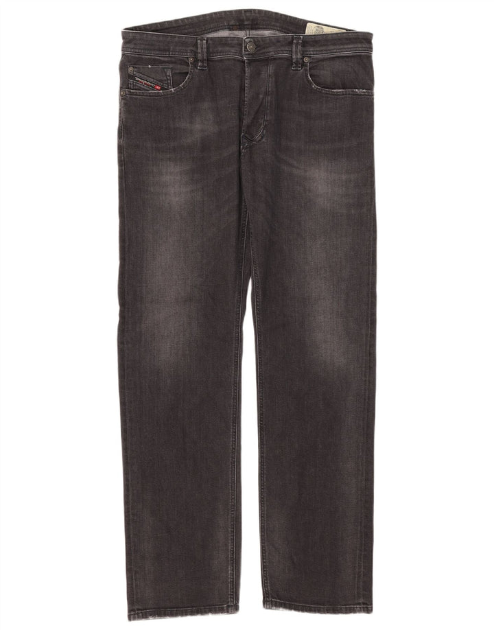 Jeans dritti regolari da uomo Diesel Larkee W38 L32 in cotone grigio