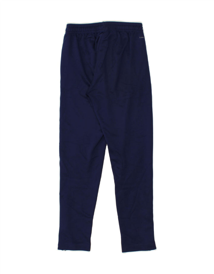 ADIDAS Boys Climalite Tracksuit Trousers 11-12 Years Navy Blue Polyester Vintage Adidas and Second-Hand Adidas from Messina Hembry 