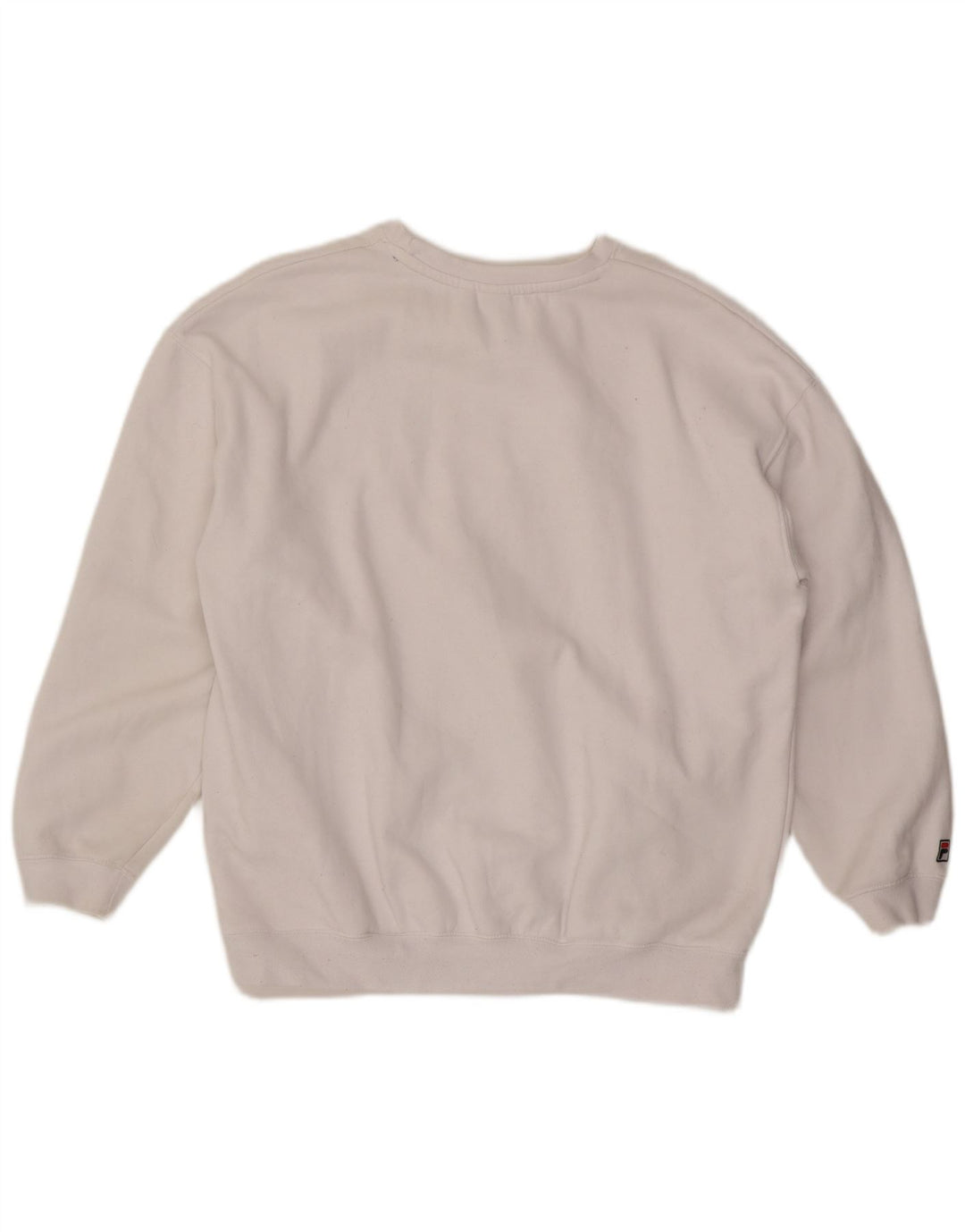 Fila Felpa grafica da uomo Maglione grande cotone bianco
