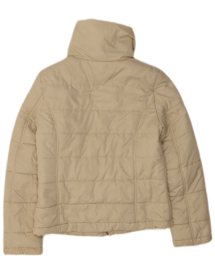 HOBBS Womens Padded Jacket UK 8 Small Off White Polyester