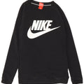 Felpa con grafica Nike da donna, maglione UK 10, piccola, cotone nero