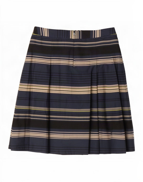 Gonna a trapezio da donna Monsoon UK 14 Large W34 Cotone a righe blu navy