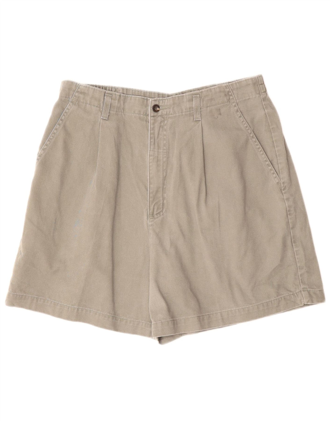 Pantaloncini chino a vita alta da donna Dockers US 14 XL W32 cotone grigio