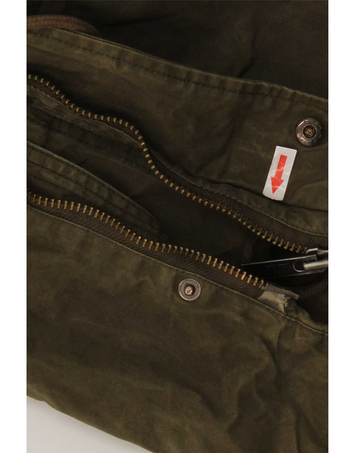 Bomboogie Giacca Parka da uomo con cappuccio UK 42 XL Cotone kaki