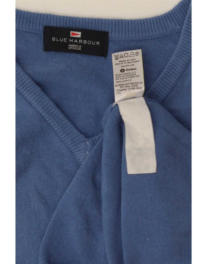 Marks & Spencer Canotta da uomo blu Harbour Vest grande in acrilico