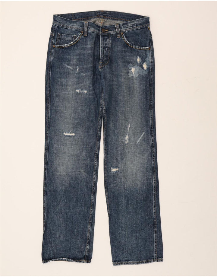 Jeans dritti invecchiati da uomo Meltin' Pot W31 L34 cotone blu