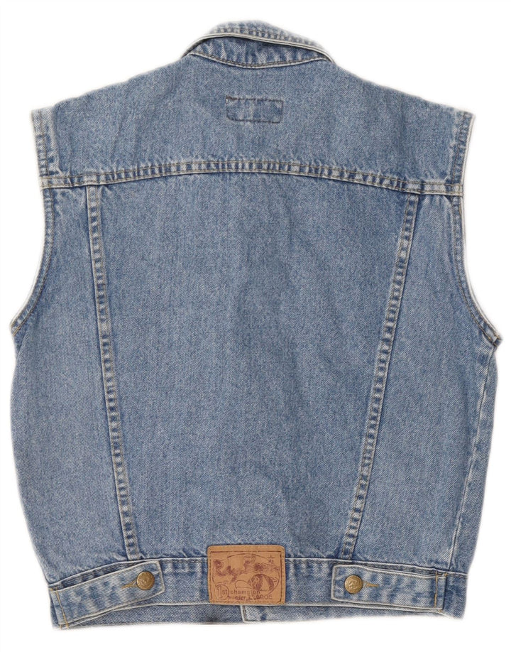Gilet in denim vintage per bambina 9-10 anni Blu