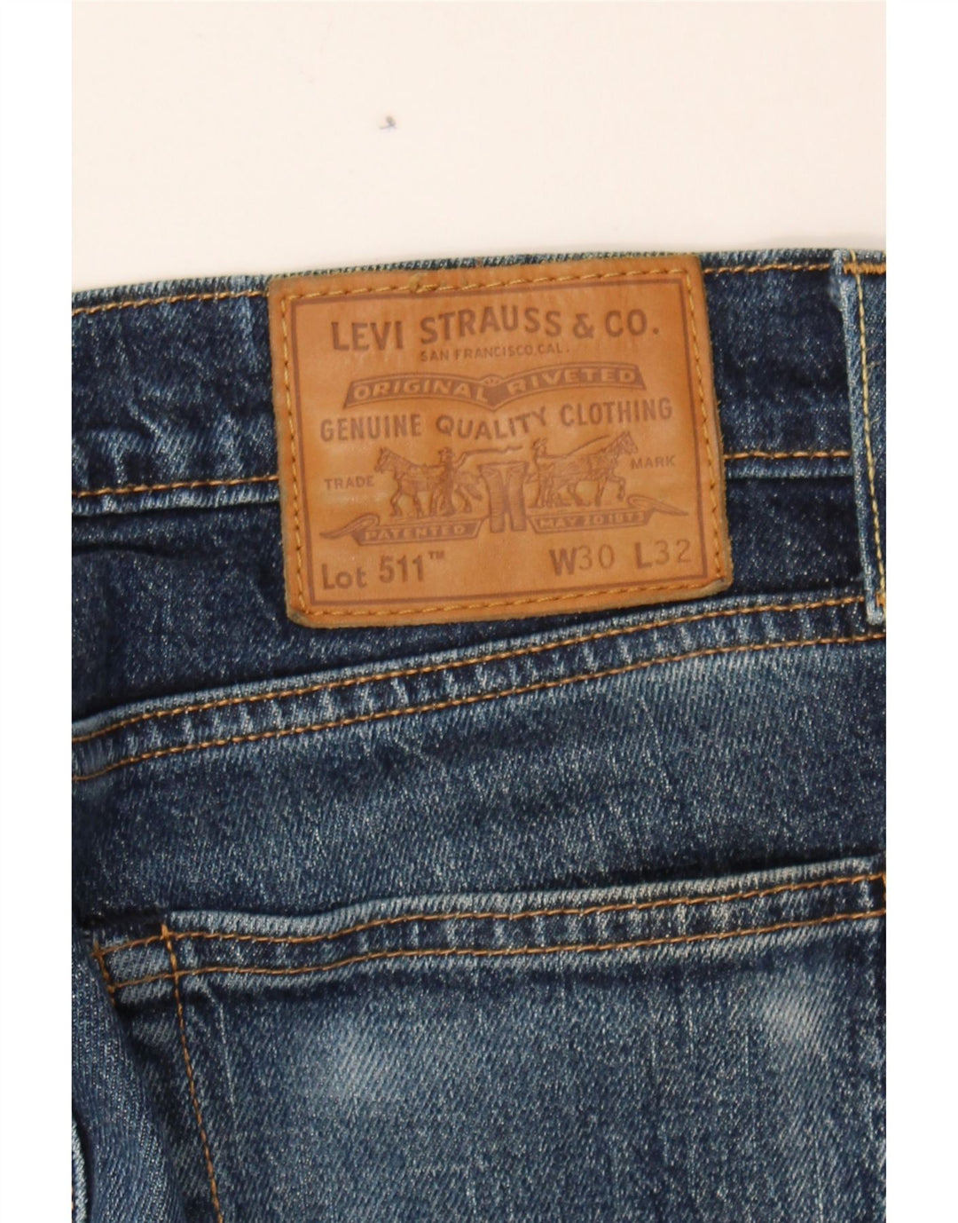 LEVI'S Mens 511 Slim Jeans W30 L32 Blue Cotton Vintage Levi's and Second-Hand Levi's from Messina Hembry 
