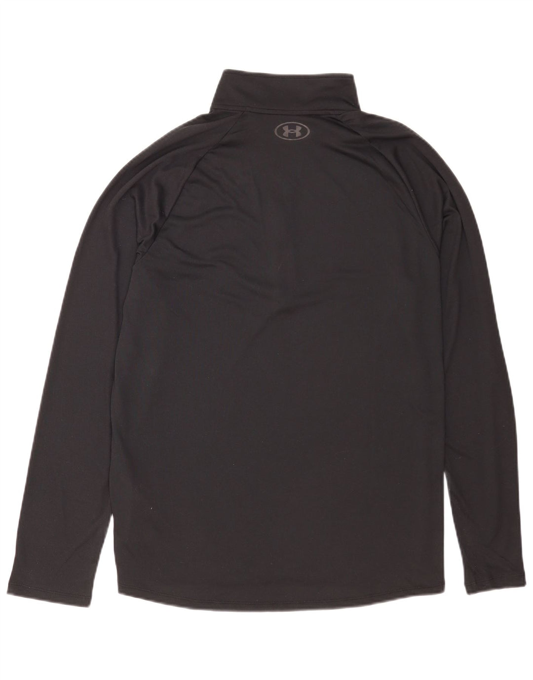Maglia da uomo Under Armour con zip e collo a maniche lunghe, grande, in poliestere nero