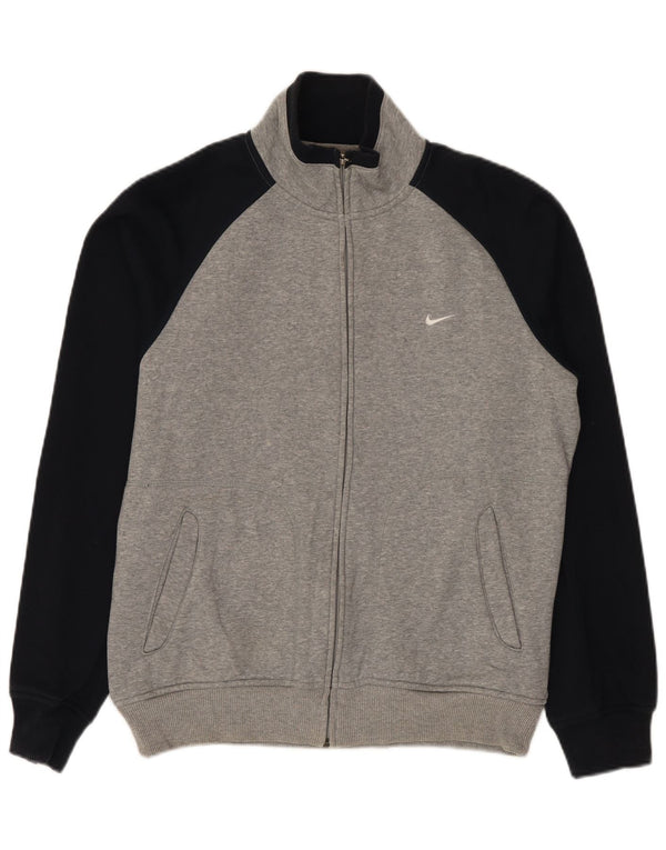 Giacca da tuta da uomo Nike UK 38/40 Cotone color block grigio medio
