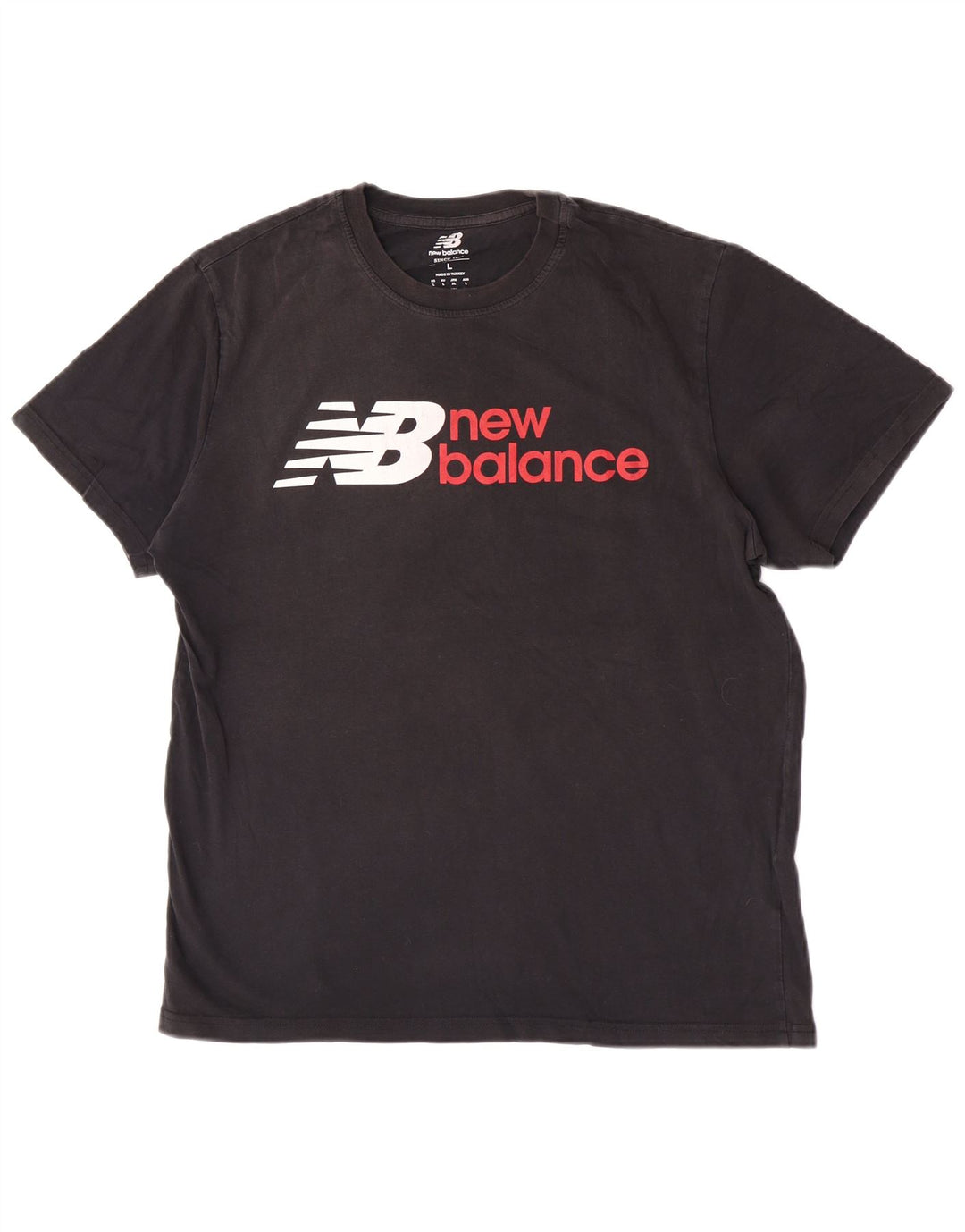 T-shirt grafica da uomo New Balance, taglia grande, nera