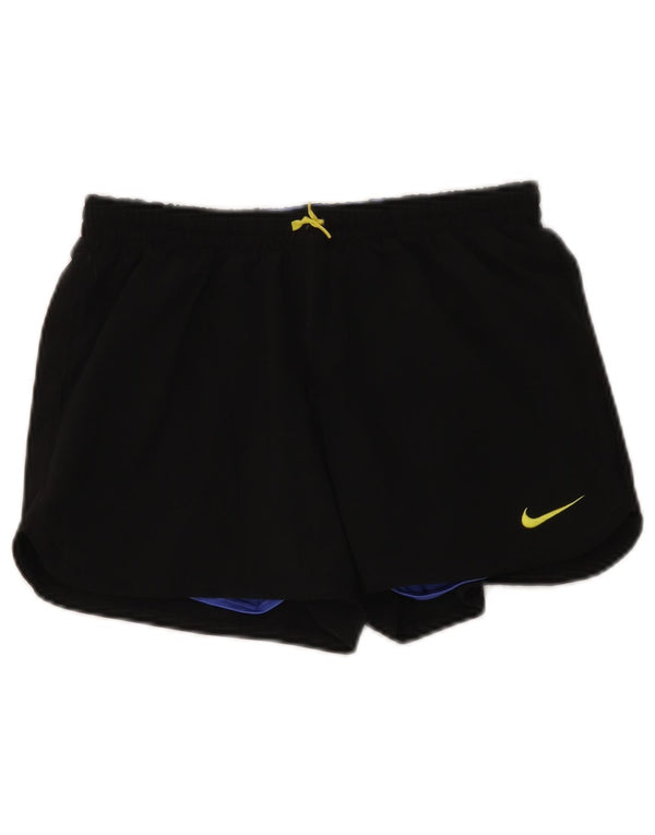 Pantaloncini sportivi da donna NIKE UK 8/10 piccoli poliestere nero