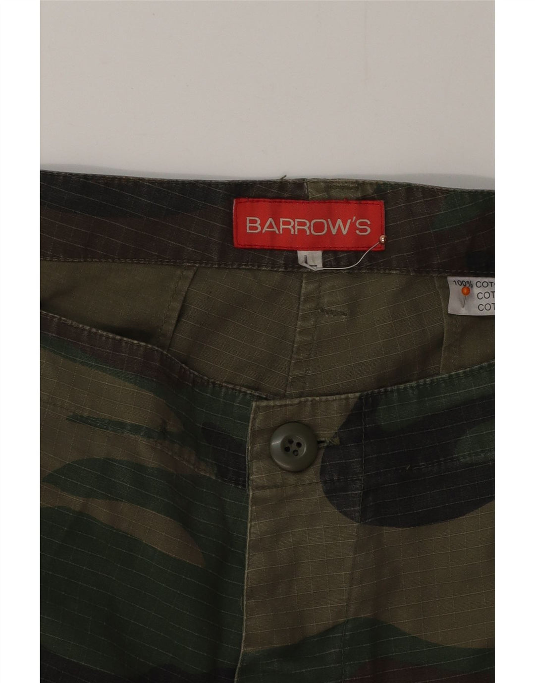 Pantaloni cargo dritti da uomo BARROW'S grandi W36 L34 mimetici kaki