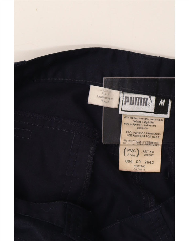 Pantaloncini cargo da uomo PUMA medi W32 in cotone blu navy