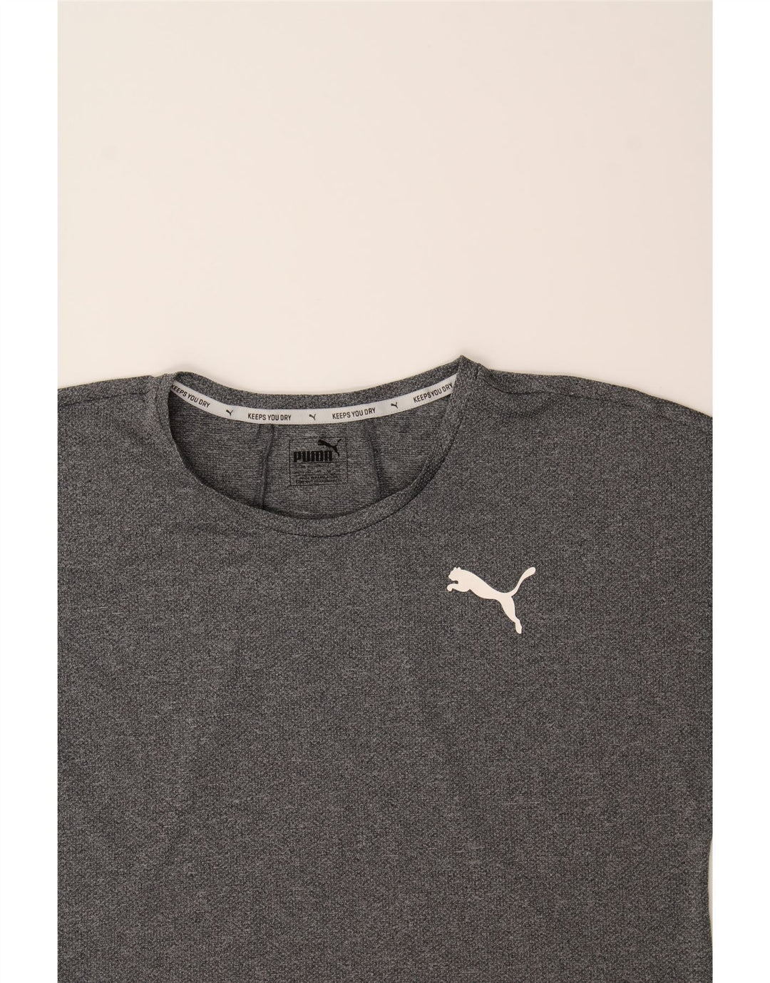 PUMA Womens T-Shirt Top UK 16 Large  Grey Flecked Vintage Puma and Second-Hand Puma from Messina Hembry 