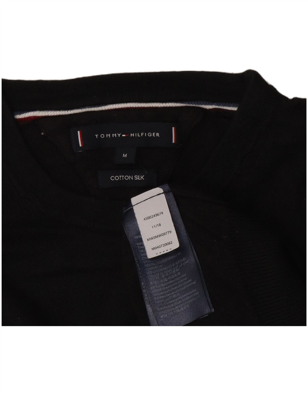 Maglione maglione girocollo da uomo Tommy Hilfiger cotone nero medio