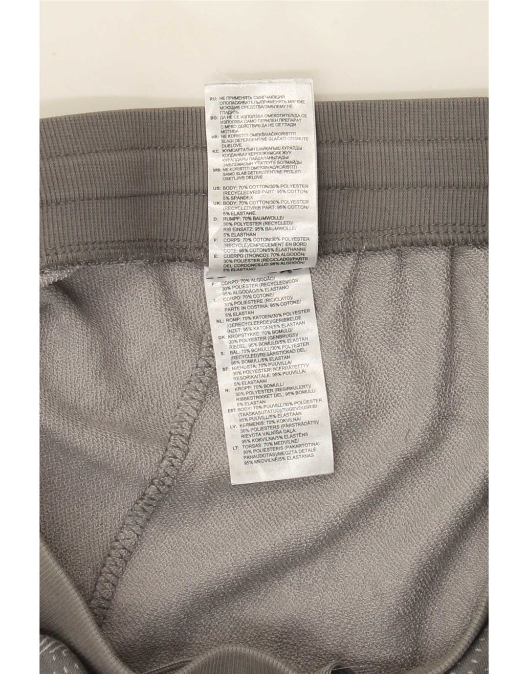 Pantaloncini sportivi da uomo Adidas in cotone geometrico grigio medio