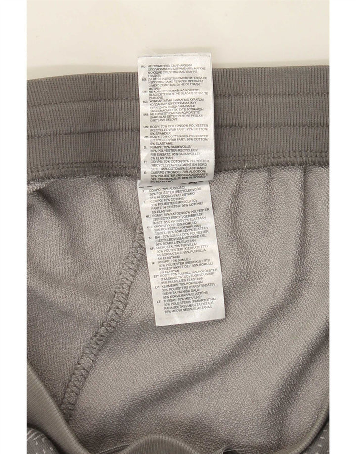 Pantaloncini sportivi da uomo Adidas in cotone geometrico grigio medio