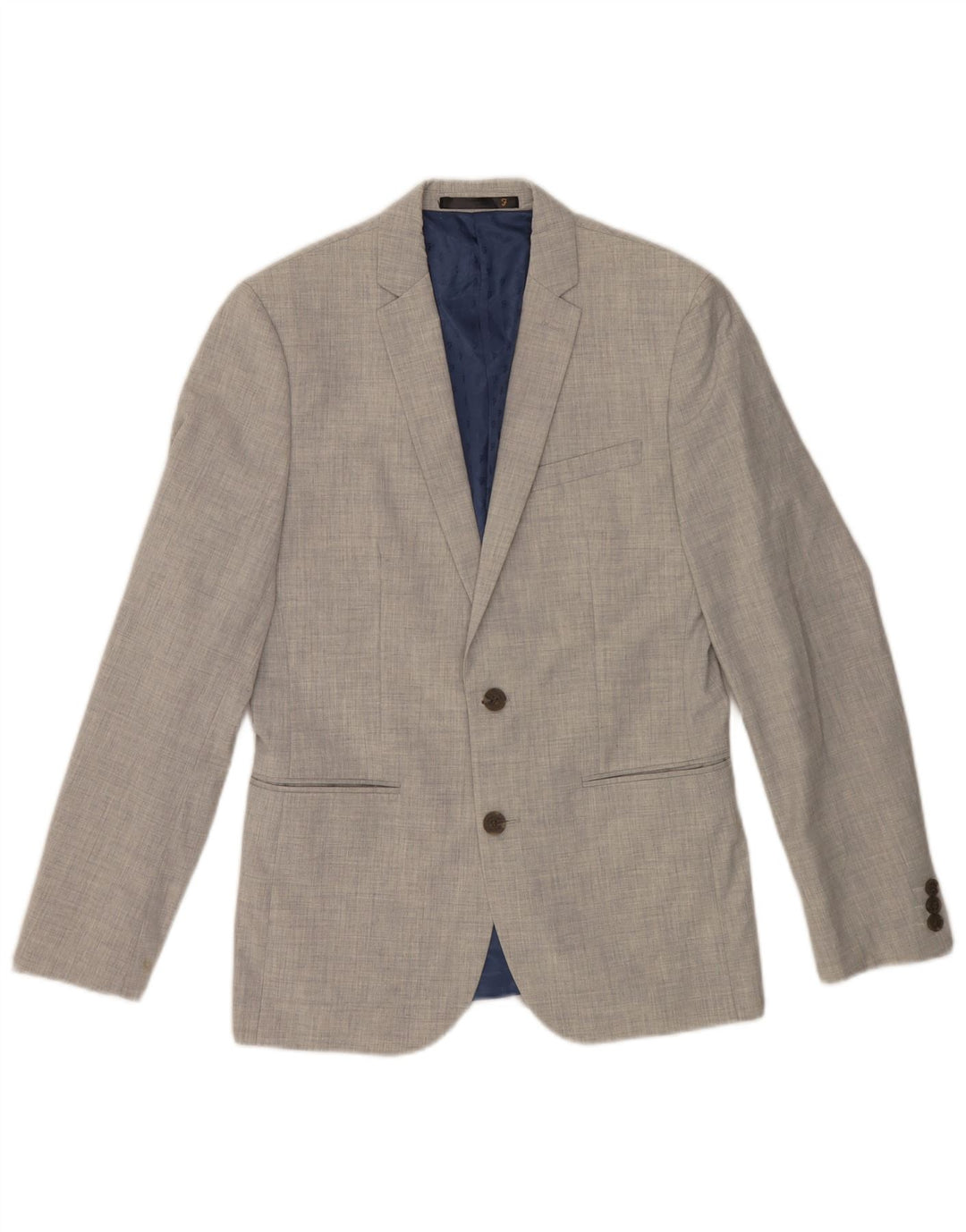 Giacca blazer da uomo a 2 bottoni Farah UK 36 piccola poliestere grigio