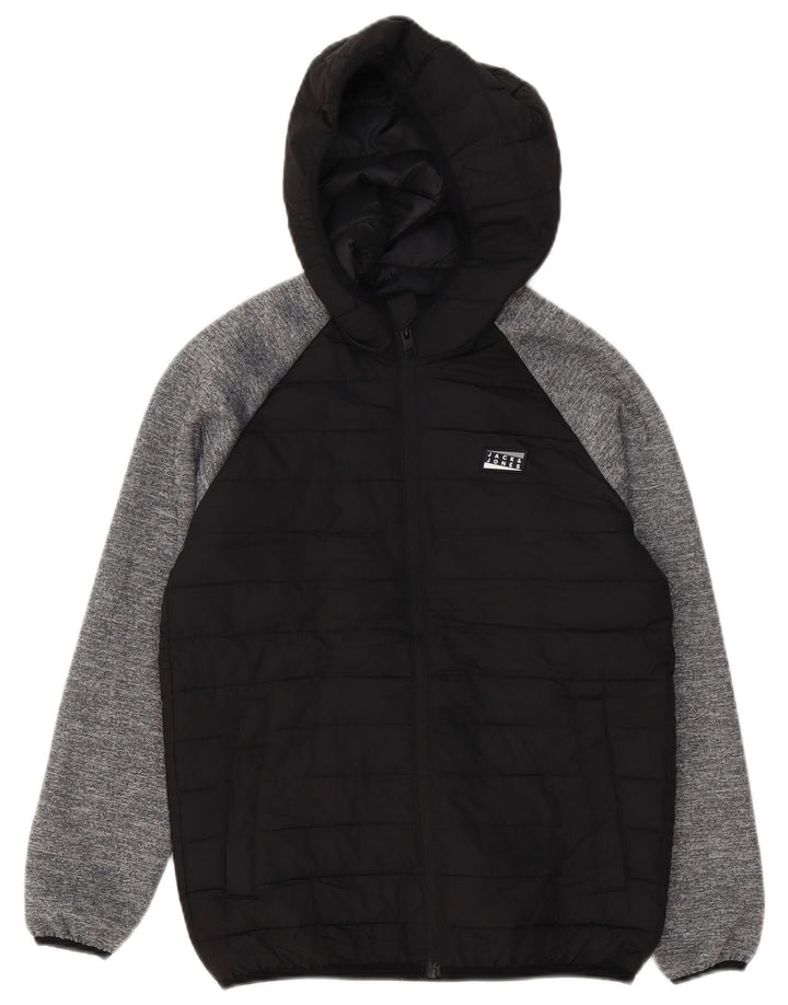 Giacca imbottita con cappuccio Jack & Jones per ragazzi 11-12 anni color block nero