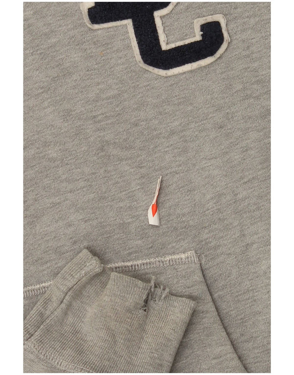 Maglione con cappuccio grafico da uomo Best Company piccolo cotone grigio