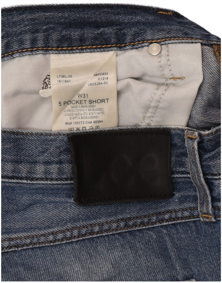 Pantaloncini corti in denim da uomo a 5 tasche Lee W31 cotone blu medio