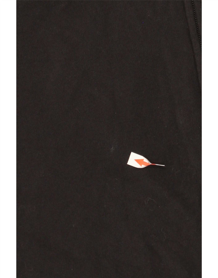 Maglione con cappuccio e zip grafica da uomo Champion in cotone nero medio
