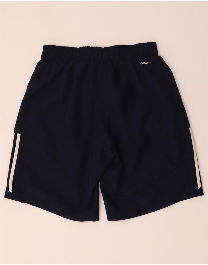Pantaloncini sportivi Adidas Climalite da uomo piccoli in poliestere blu navy