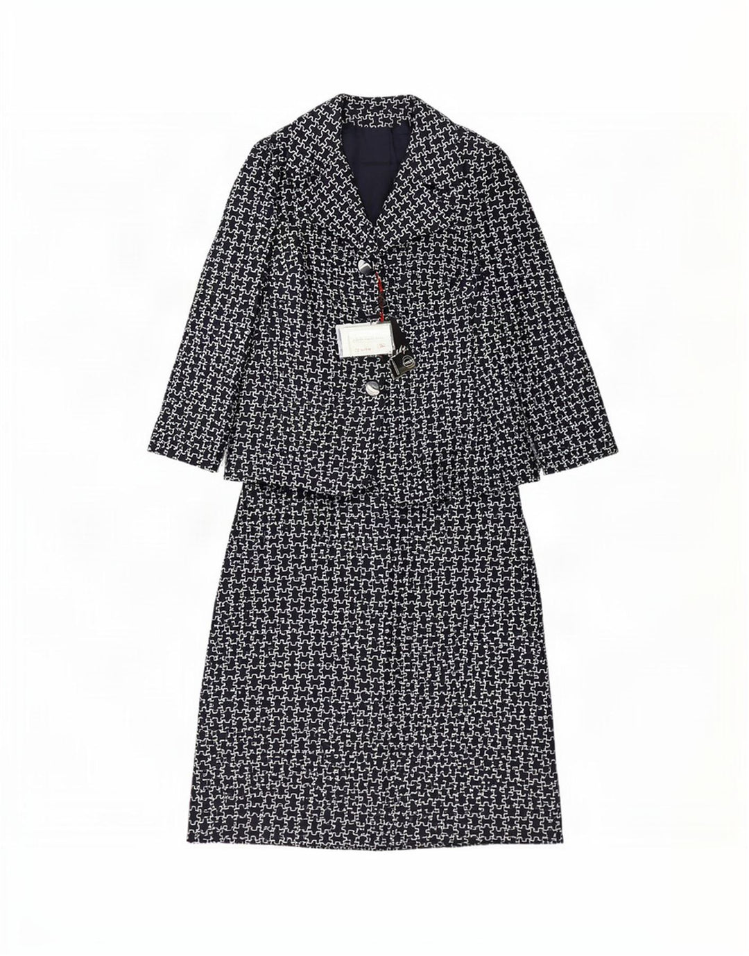 Giole Set da donna 3 bottoni 2 pezzi IT 44 Medio blu navy geometrico