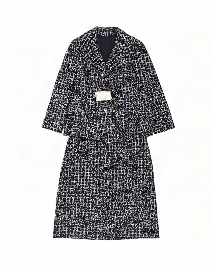 Giole Set da donna 3 bottoni 2 pezzi IT 44 Medio blu navy geometrico